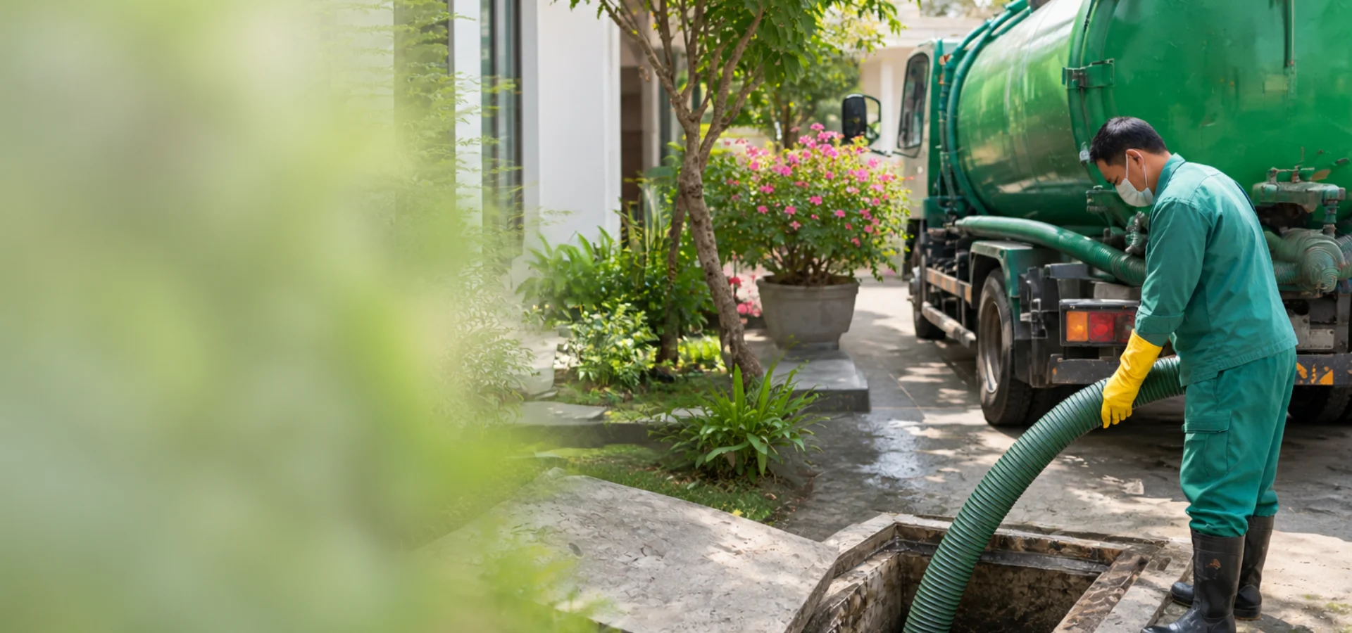 Hút bể phốt Sạch Xanh